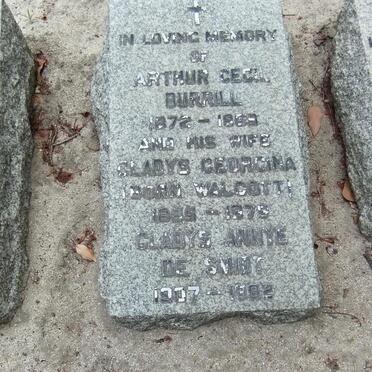 BURRILL Arthur Cecil 1872-1969 &amp; Gladys Georgina WALCOTT 1885-1979 :: SMIDT Gladys Annye, de 1907-1992