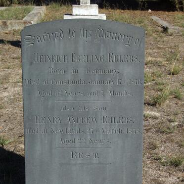 EHLERS Heinrich Egeling -1876 :: EHLERS Henry Andrew -1878