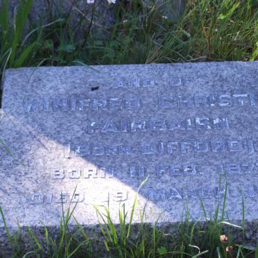 FAIRBAIRN Winifred Christine nee DIFFORD 1877-1961