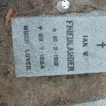 FRIEDLANDER Ian W. 1912-1984