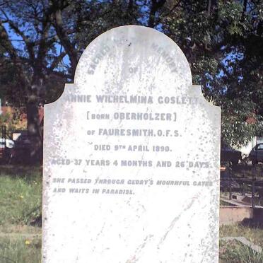 GOSLETT Annie Wilhelmina nee OBERHOLZER 1853-1890