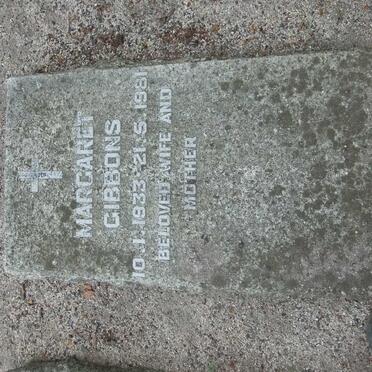 GIBBONS Margaret 1933-1981