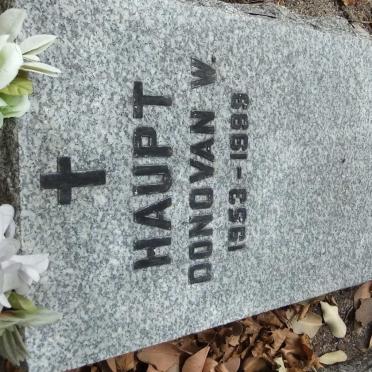 HAUPT Donovan W. 1953-1999