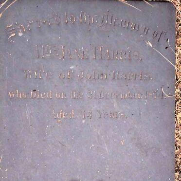 HARRIS Jane 1861-1874