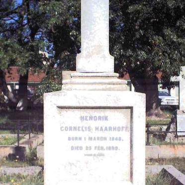 HAARHOFF Hendrik Cornelis 1848-1890