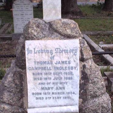 INGLESBY Thomas James Campbell 1832-1889 &amp; Mary Ann 1834-1916