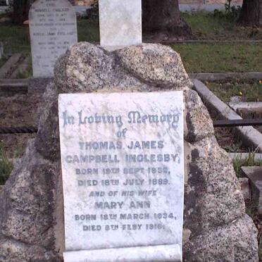 INGLESBY Thomas James Campbell 1832-1889 &amp; Mary Ann 1834-1916