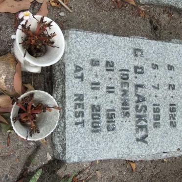 LASKEY G.D. 1919-2001 &amp; Jean 1922-1996
