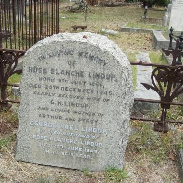 LINDUP George Noel -1948 &amp; Rose Blanche 1861-1945