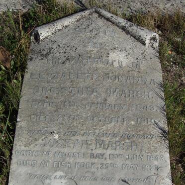 MARSH Joseph 1843-1928 &amp; Elizabeth Johanna Christina 1843-1910