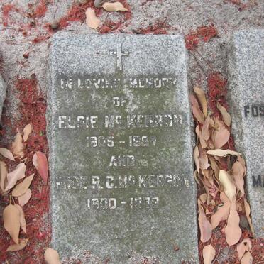 McKERRON R.G. 1900-1973 :: McKERRON Elsie 1905-1987
