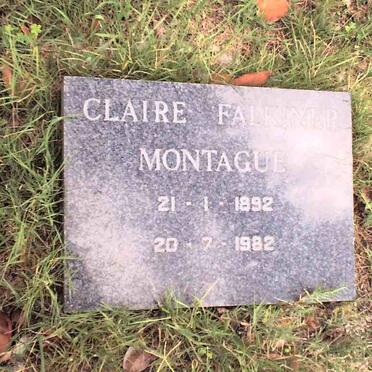 MONTAGUE Claire Falkiner 1892-1982