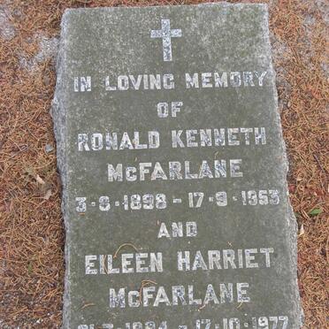 McFARLANE Ronald Kenneth 1898-1953 &amp; Eileen Harriet 1894-1977