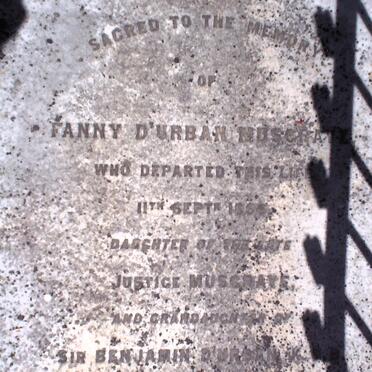 MUSGRAVE Fanny D'Urban -1896 :: EATON Henrietta Ann -1873