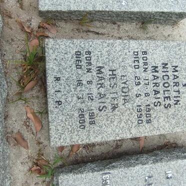 MARAIS Martin Nicoles 1909-1990 &amp; Lydia Hester 1918-2000