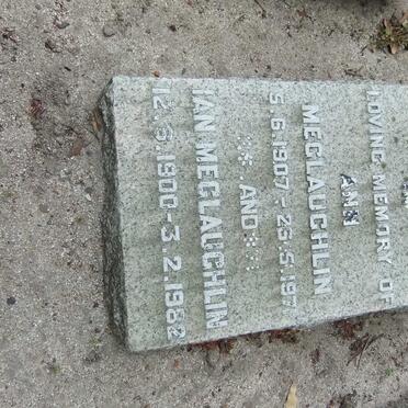 MEGLAUGHLIN Ian 1900-1982 &amp; Ann 1907-1971