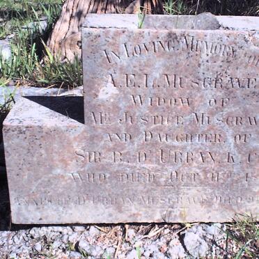 MUSGRAVE A.E.L. nee D'URBAN -1878 :: MUSGRAVE Annette D'Urban -1894