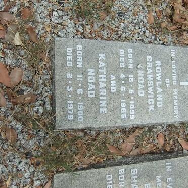 NOAD Rowland Granswick 1899-1965 &amp; Katharine 1900-1979