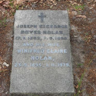 NOLAN Joseph St George Boyes 1893-1958 &amp; Winifred Elaine 1895-1979