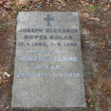 NOLAN Joseph St George Boyes 1893-1958 &amp; Winifred Elaine 1895-1979