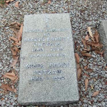 PUTNAM George Ernest 1889-1966 &amp; Doris Grace 1900-1994