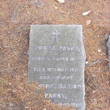 PARKS Frank 1874-1951 &amp; Winifred Marian ?-1960