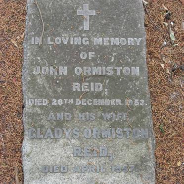 REID John, ORMISTON -1953 &amp; Gladys -1957