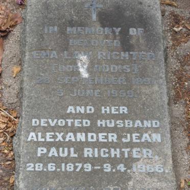 RICHTER Alexander Jean Paul 1879-1966  &amp; Ena Law ADDIS 1891-1959