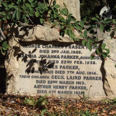ROSS George Charles Fraser -1926 :: PARKER James -1914 &amp; Martha Johanna ROSS -1938
