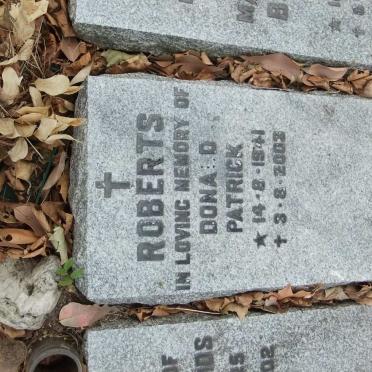 ROBERTS Donald Patrick 1941-2003