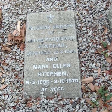 STEPHEN Allan Farquhar 1885-1966 &amp; Mary Ellen 1896-1970