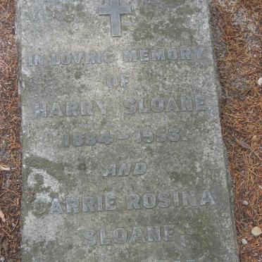 SLOANE Harry 1884-1953 &amp; Carrie Rosina 1881-1955