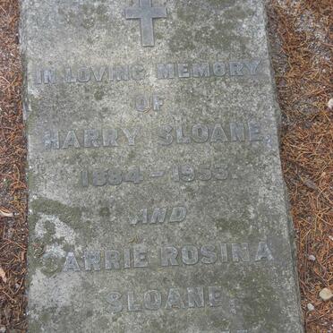 SLOANE Harry 1884-1953 &amp; Carrie Rosina 1881-1955