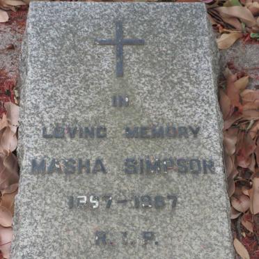 SIMPSON Masha 1897-1987