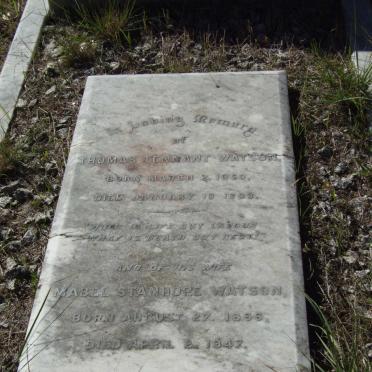 WATSON Thomas Tennant 1860-1909 &amp; Mabel Stanhope 1866-1947