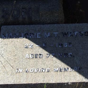 WATSON Marjorie M.T. -1965