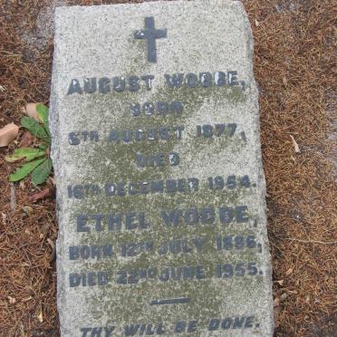 WOBBE August 1877-1954 &amp; Ethel 1886-1955