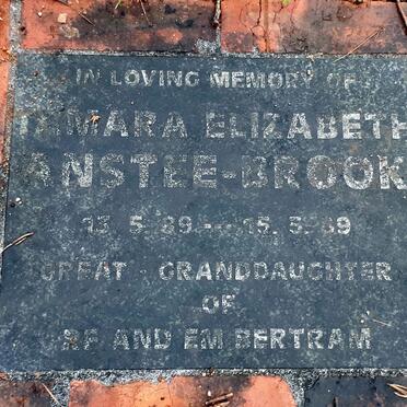 BROOK Tamara Elizabeth, ANSTEE 1989-1989