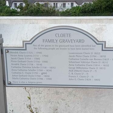 9. CLOETE Family Graveyard