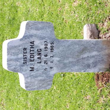LANG M. Editha 1907-1985