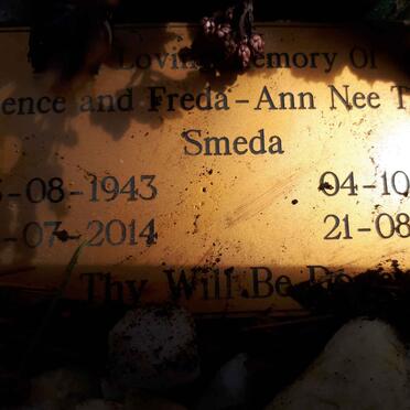SMEDA Terence 1943-2014 &amp; Freda-Ann THOMAS 1943-2016