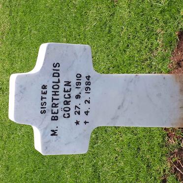 GÖRGEN M. Bertholdis 1910-1984