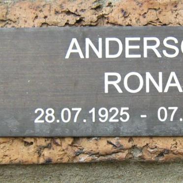 ANDERSON Rona 1925-2006