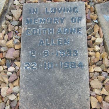 ALLEN Edith Anne 1933-1984