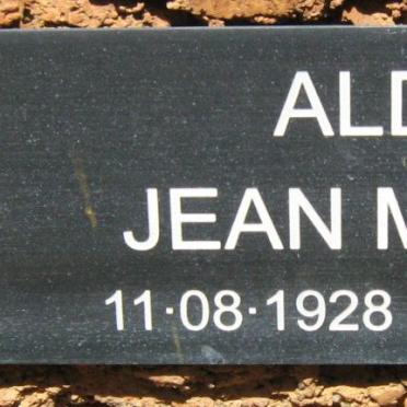 ALDEN Jean Marion 1928-2003