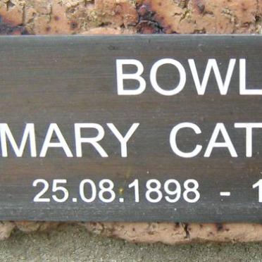 BOWLEY Mary Catharine 1898-1990