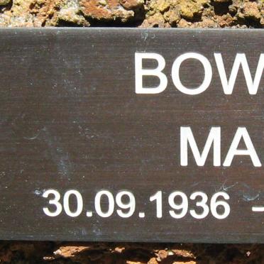 BOWKER Mary 1936-1993
