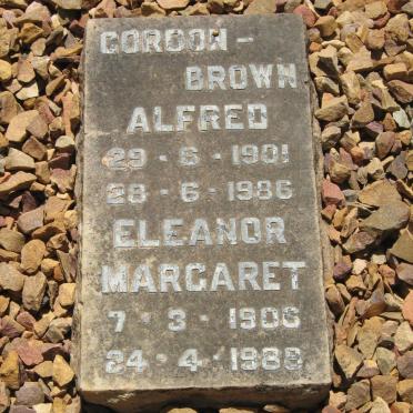 BROWN Alfred, GORDON 1901-1986 &amp; Eleanor Margaret 1906-1988