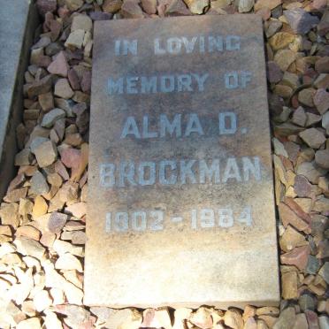 BROCKMAN Alma D. 1902-1984