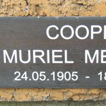 COOPER Muriel Melville 1905-1988